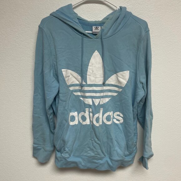 Adidas originals hoodie blue women's LARGE - Picture 2 of 4
